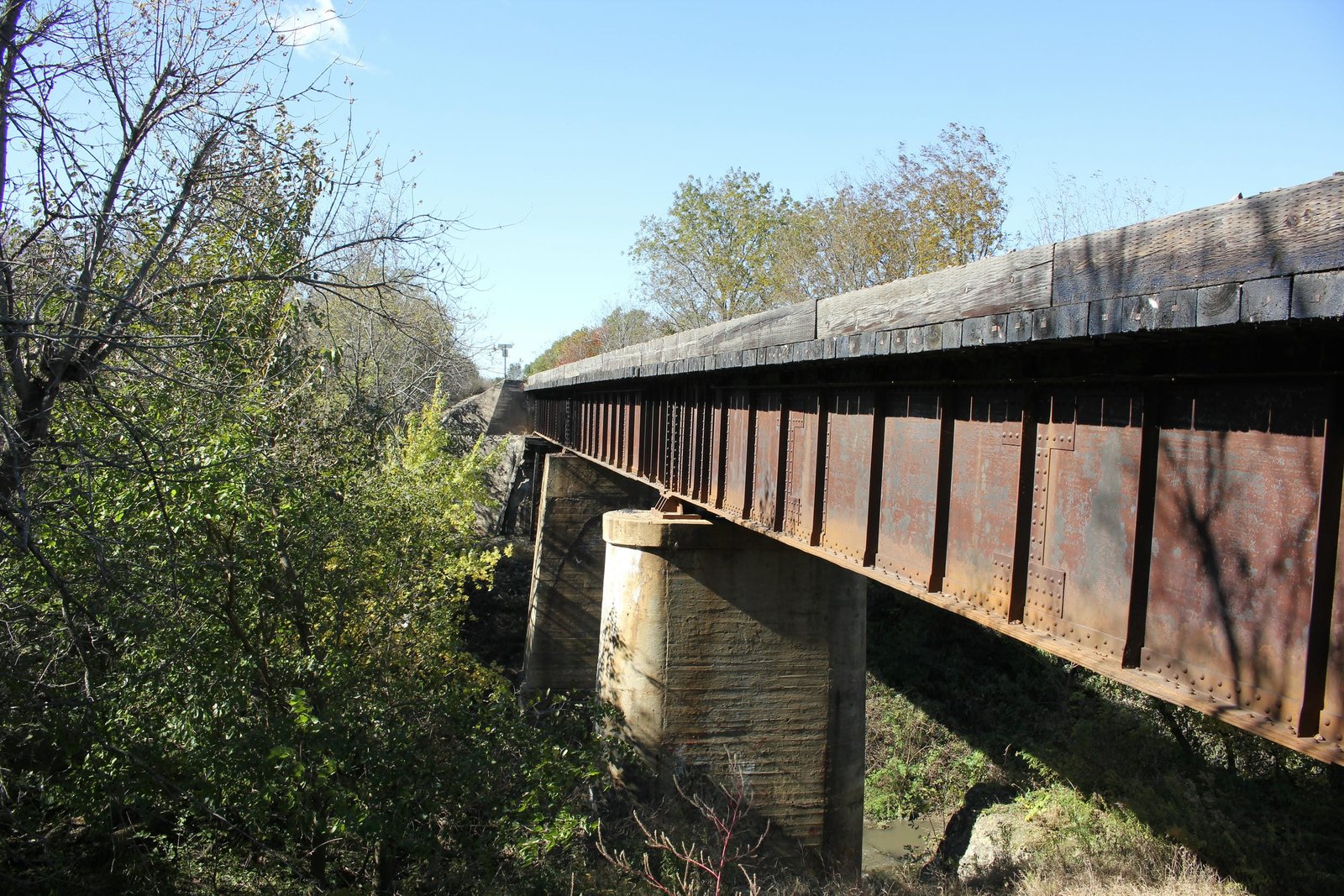 Looking south